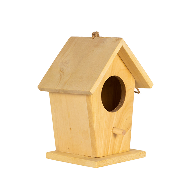 Nat&uuml;rliches Vogelhaus aus Holz 