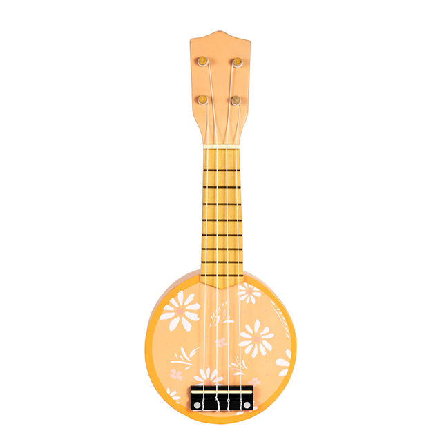 16-Zoll-Ukulele mit rundem Blumenmuster – Musikinstrumentenspielzeug f&uuml;r Kinder